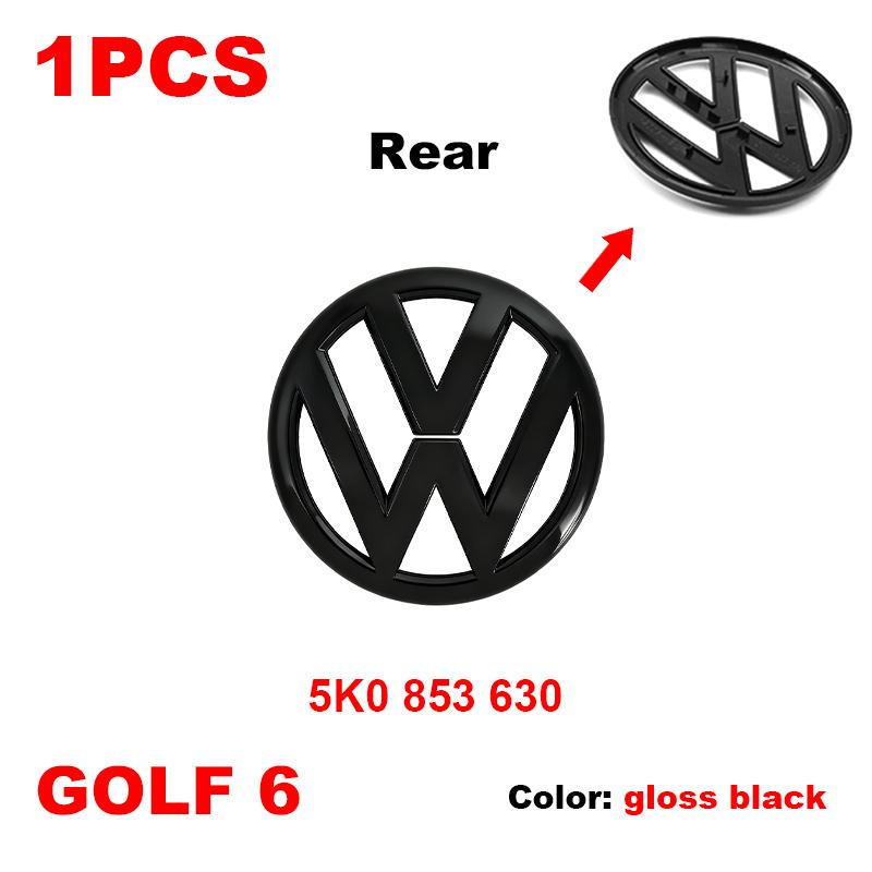 5K0853601C VW 135mm Car Front Grill Logo Emblem 110mm Rear Trunk Lid Badge For Volkswagen Golf MK6 Replacement Auto Accessories ze5