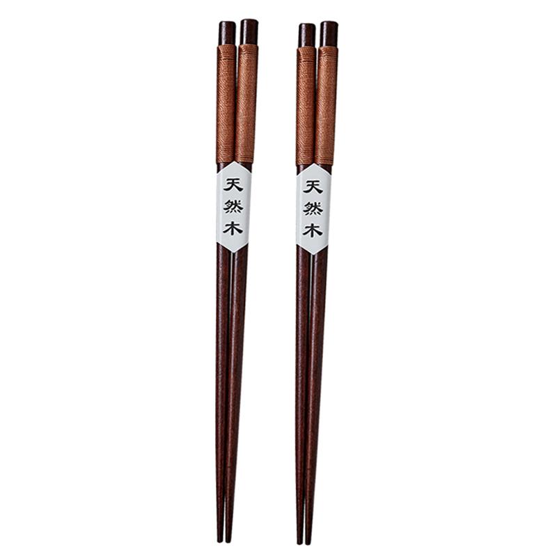 2 Pairs Reusable Chopsticks Natural Wood Chopsticks Chinese Food Chopsticks Korean Japanese Chopsticks Sushi Sticks Wooden Table