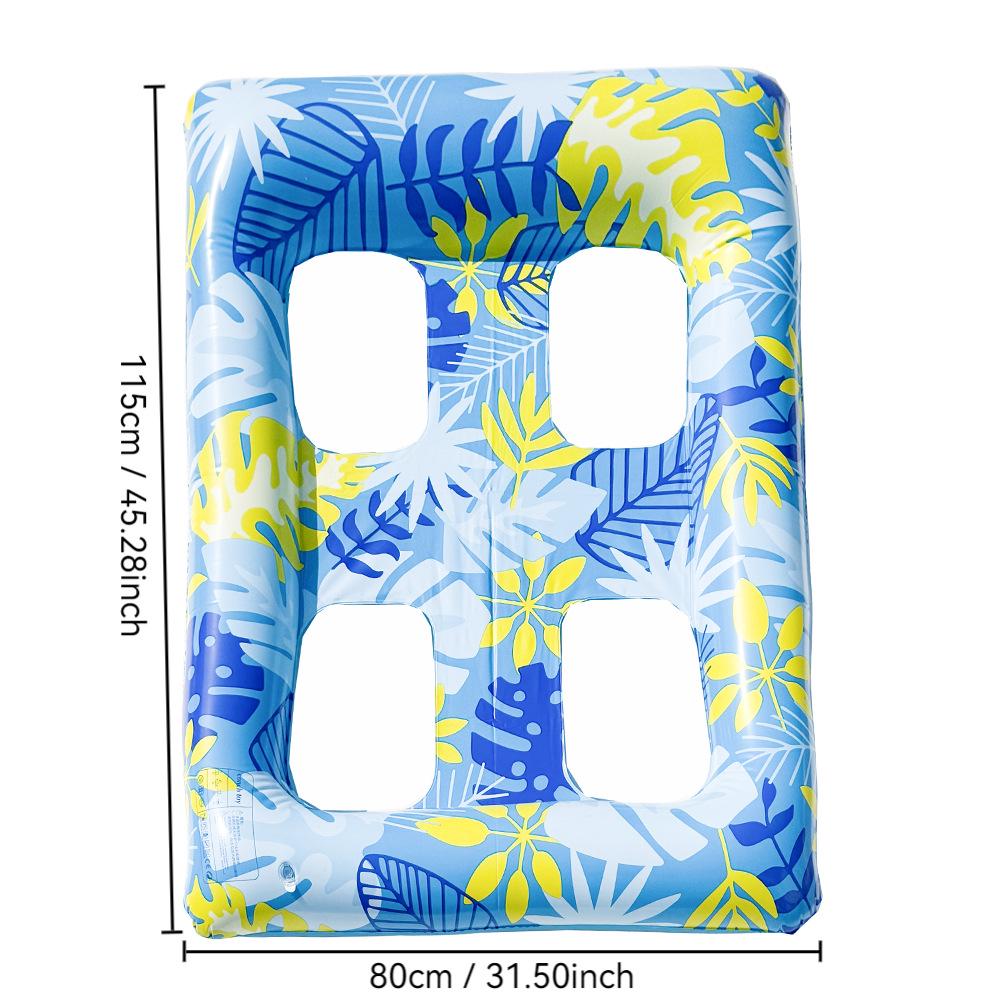 Plus Size Sequin Flamingo Backrest Swim Ring with Drink Holder & Handles