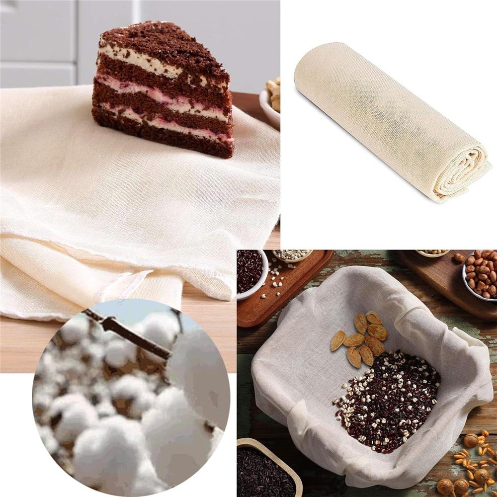 5 Pieces Cheese Filter Cloth – Unbleached Pure Cotton, Reusable, 50x50 Cm – For Filtering Milk, Juice, Yogurt, Nut Milk, Kombucha