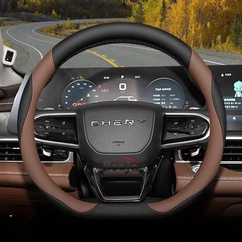 Leder-Autolenkradabdeckung für Chery Tigo 7 8 Plug-in Pro Max SE 2024 2025 2026 Innenraumzubehör
