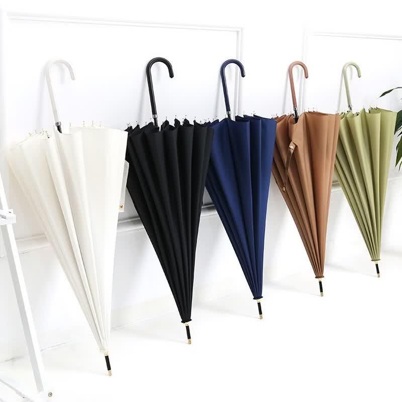 Xuqing 16-Rib Automatic Straight Umbrella, 2-Pack