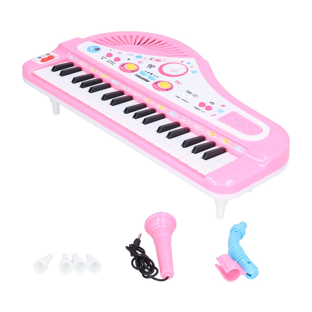 Children Music Instrument Toy with Microphone Battery Powered 37 Keys Electric Music Toy