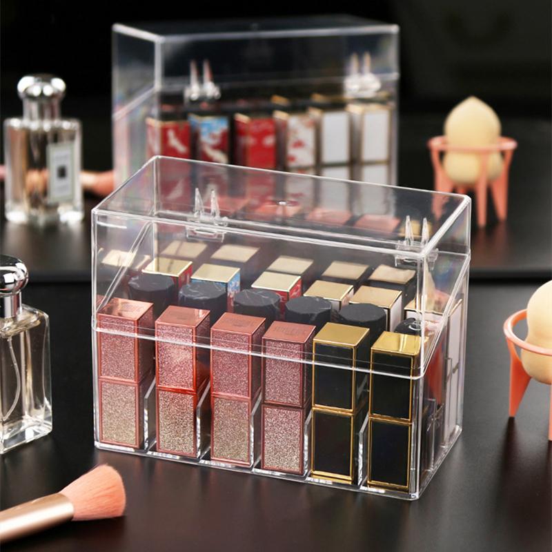 Lippenstift Schminkaufbewahrungskoffer Für Kosmetik Parfüm Aufbewahrung Acryl Make-up Transparent Make-up Organizer Kosmetikhalter Box