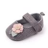 Baby Kleinkind Schuhe Baumwolle Rutschfeste Weiche Sohle Kleine Blumendekoration Kinder Indoor Strick-Sneaker