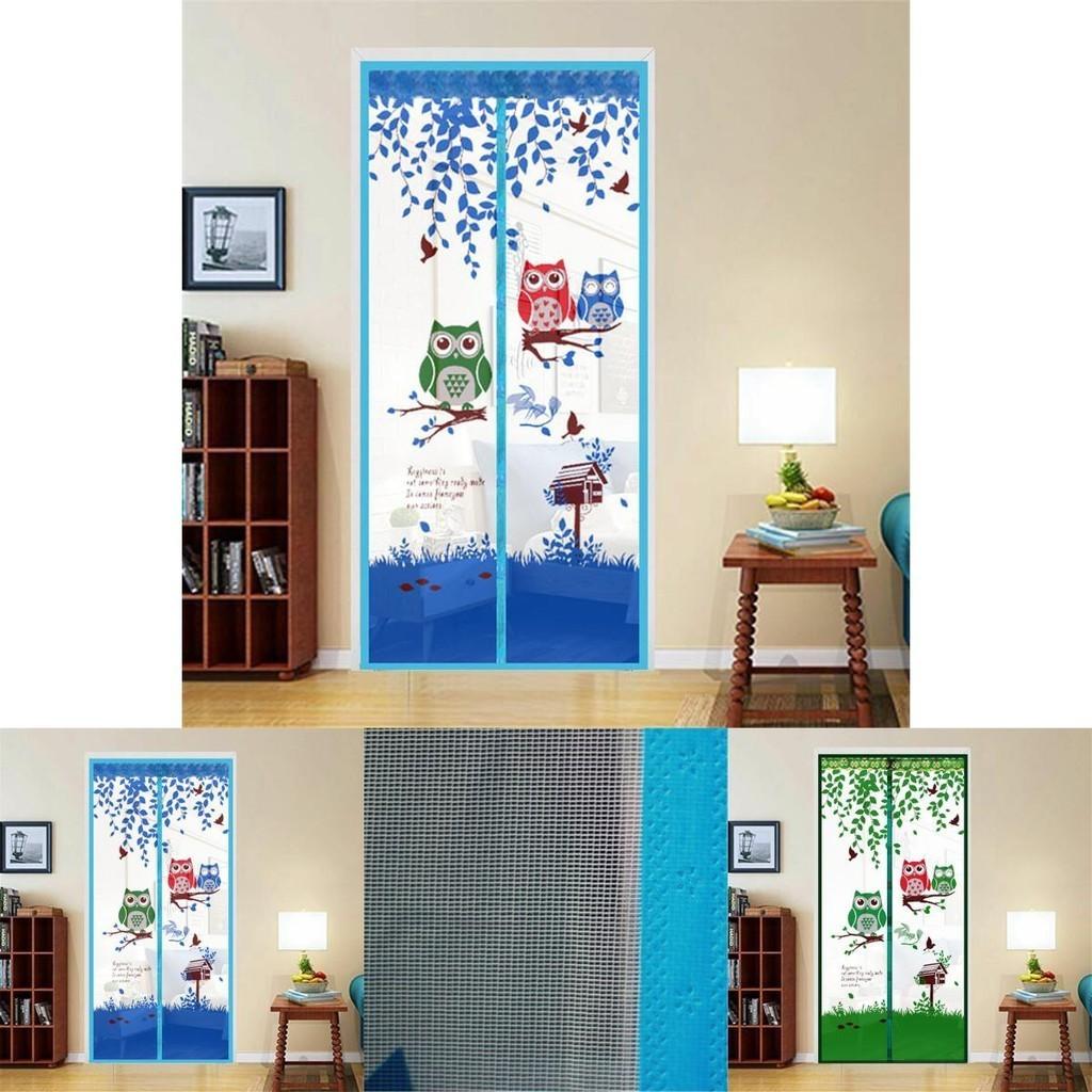 Elegant Owl Pattern 90/100*210cm Anti Mosquito Magnetic Mesh For Insect-free Homes