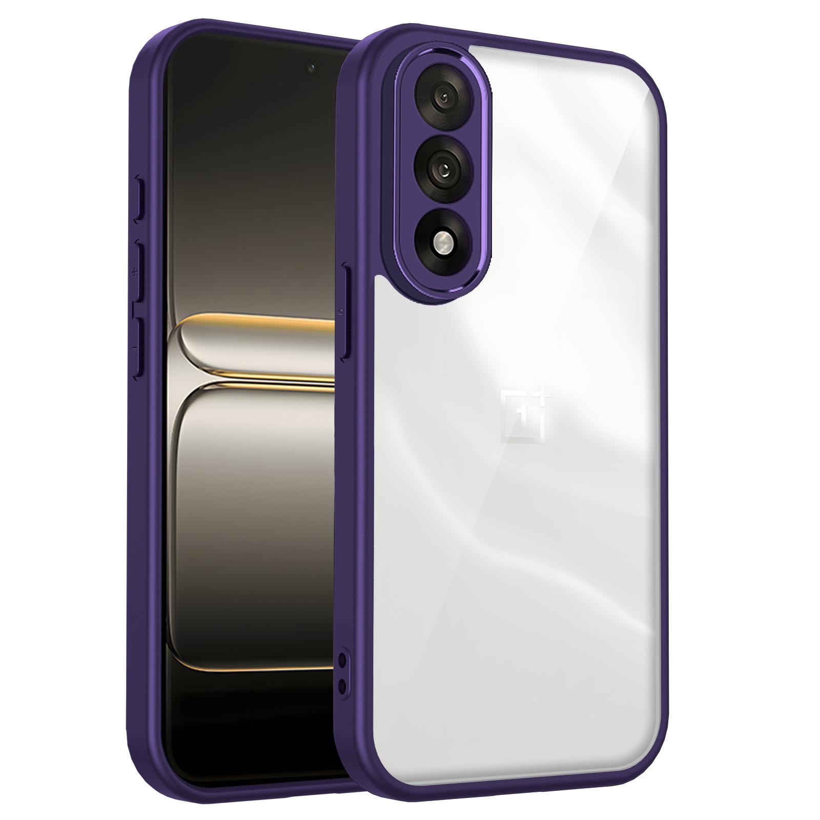 

OnePlus Nord 5 CPH2709 Case Shockproof Silicone TPU Bumper with Clear Back Hard Cover Phone Case for OnePlus Nord 5 Nord5 2025 Pc + tpu&OnePlus Nord 5 фиолетовый