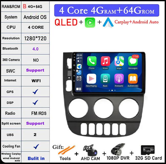 Car Radio For Mercedes Benz M-Class W163 ML 1997-2005 Android Auto Carplay BT Navigation GPSMultimedia Stereo WiFi+4G Video