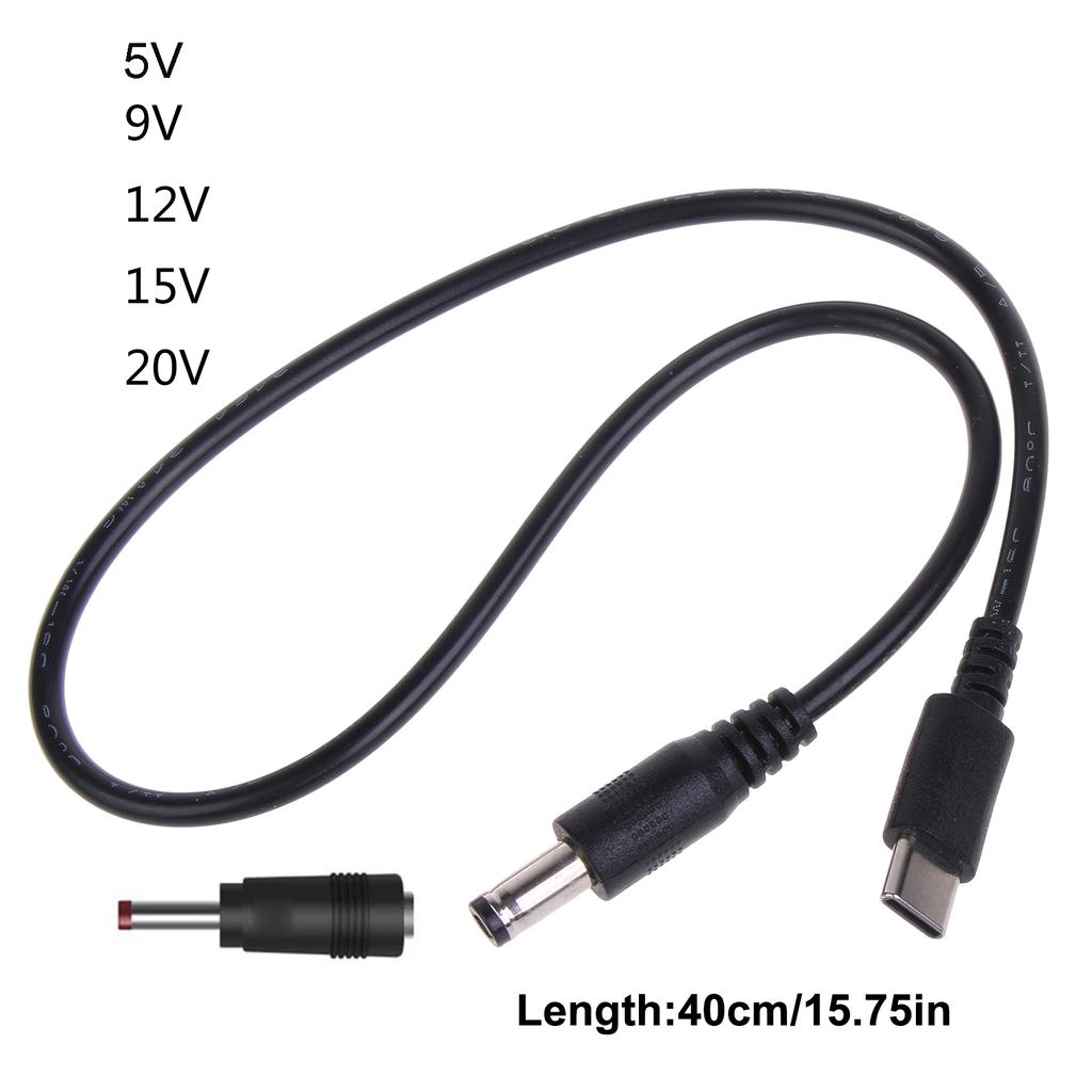 USB C To DC 5.5x2.1mm 3.5x1.35mm Power Cable with 9V 5V 12V 15V 20V PD Trigger for KiPRO LCD Monitors and More