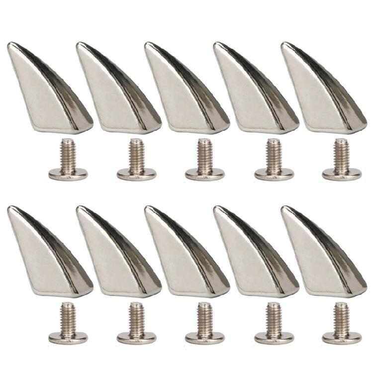 Clous à pointes Rivets Métal Argenté Rivets Décoratifs Punk, 10 Pièces Rivets Pointus à Visser Boucles Bouton Gothique pour Artisanat DIY