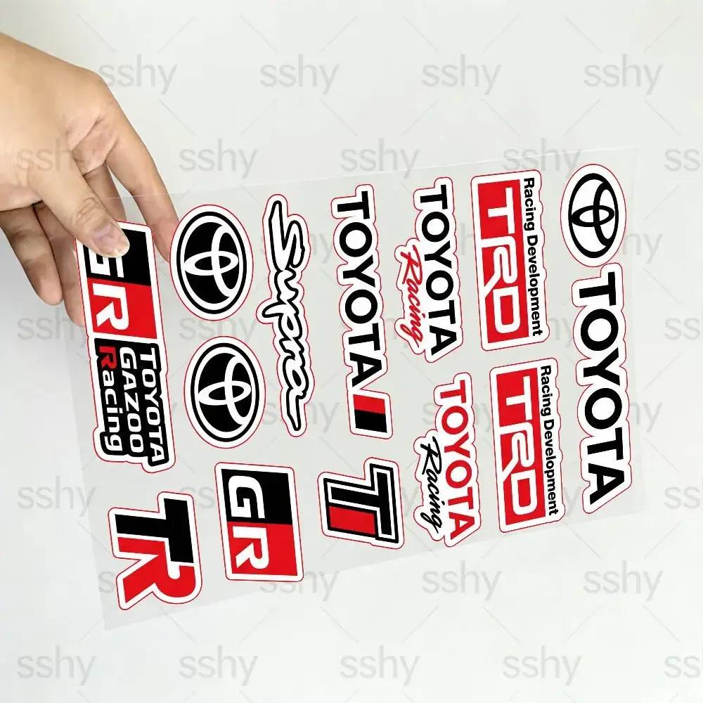 DFCMQJ1 FOR TOYOTA TRO Universal Multi-Purpose Reflective Waterproof Stickers Scratch Conceal For Auto Bike Helmet Mug Fridge Decoration