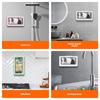 Waterproof Wall-Mounted Phone Holder with 360° Rotation & Touchscreen for Bathroom