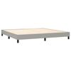 Sommier à lattes avec matelas - 200x200cm - Tête de lit réglable - Gris clair - 2 places