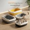 Extra Large Semi-Enclosed Cat Litter Box - Odor-Proof, Splash-Proof Toilet for Cats and Dogs