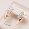 New Arrivals Micro-Wax Inlay Natural Zircon Earrings For Women  Rose Gold And  Color Fashion Wedding Jewelry