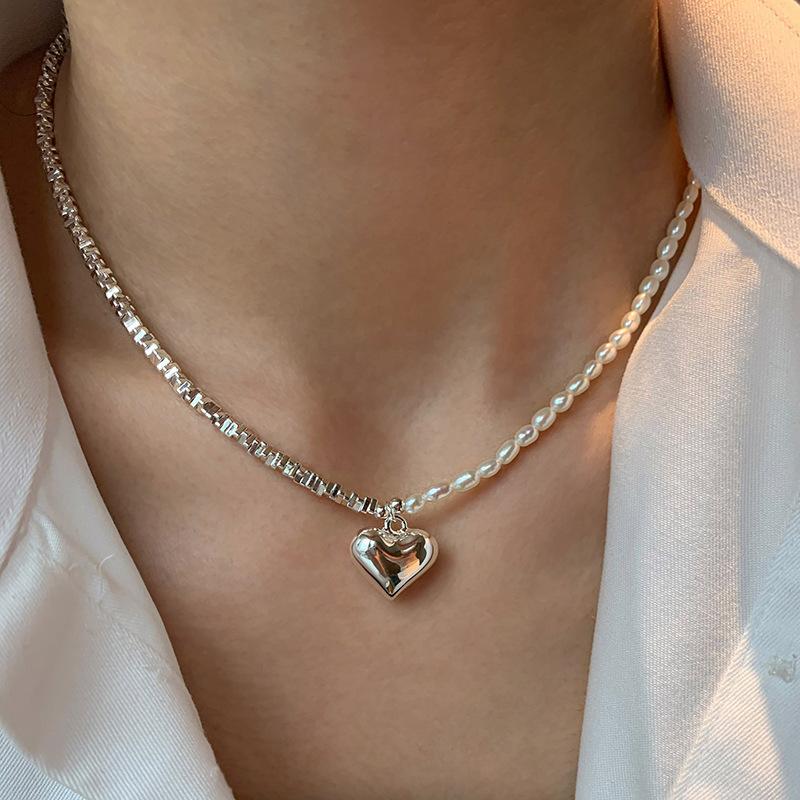 Gothic Y2K Multi Layer Black Leather Rope Peach Heart Pendant Necklace for Women Charm Clavicle Chain Punk Zircon Wedding Gift