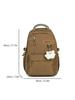 School Bag for Middle and High School Students, Large-capacity Leisure Travel Backpack, Campus Backpack for Women, Korean Style INS Minimalist Plaid 