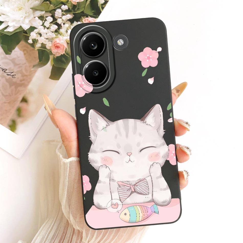 For Xiaomi Poco X8 Pro / X8 Pro Max Cute Cat Flower Cartoon Phone Case For Poco X8Pro X 8 Pro Max 5G Soft Silicone Cover Bumpers