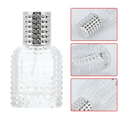 Sticlă de parfum portabilă Atomizor din aluminiu Pulverizator cu ceață fină Sticlă goală cu pulverizator 30ml (Argint)