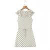 2026 Chic Polka Dot Ruffle Chiffon V-Neck Mini Dress