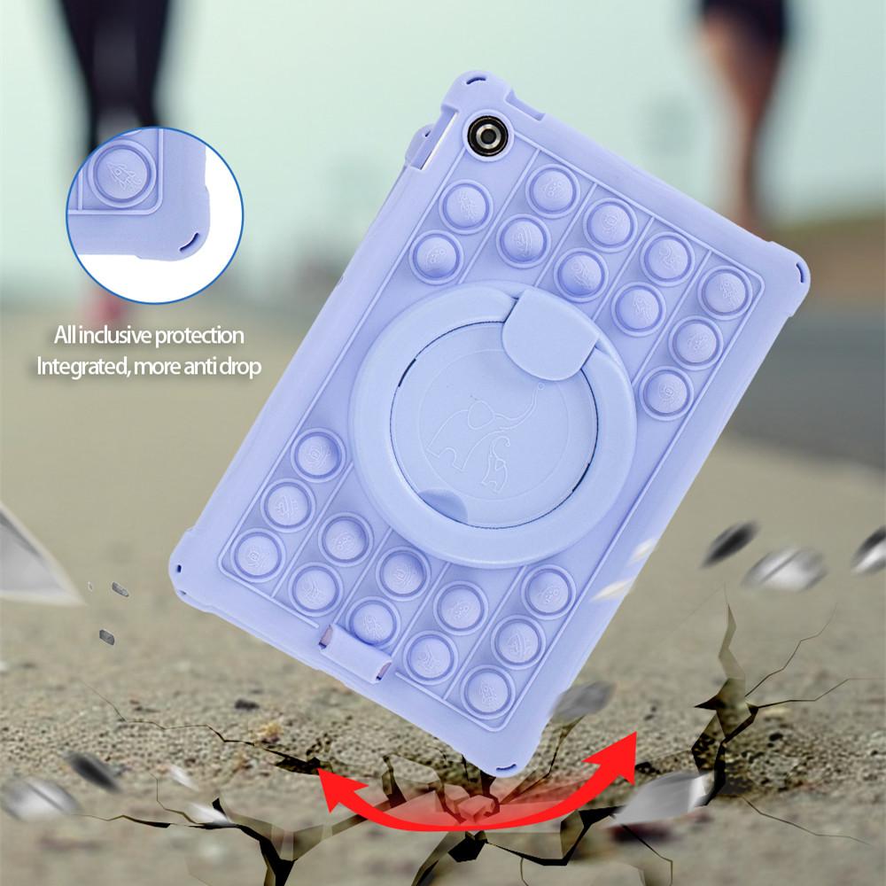 For Lenovo Tab TB311FU Case 2025 10.1 Inch Handle Stand Rotating Silicone Cover Soft Shell