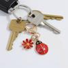 Portable Functional Charm Featuring Artistic Ladybird and Daisy Design for Various Decorative Uses On Essential Item