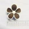 Five-Petal Medium Two-Tone Egg Hair Clip - Color Block Flower Claw with Sweet White Baked Paint Finish