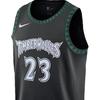 Nike X NBA Collaboration Minnesota Timberwolves Butler 23 Letter Logo Crew Neck Pullover Comfortable Basketball Jersey Men Jersey Black AJ1971-010