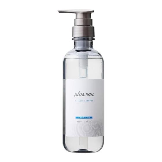 plus eau Plus eau Shampoo Mellow White Floral & Pear Scent Contains Silk Serum Ingredients Silicone Free Pump Single Item 450ml