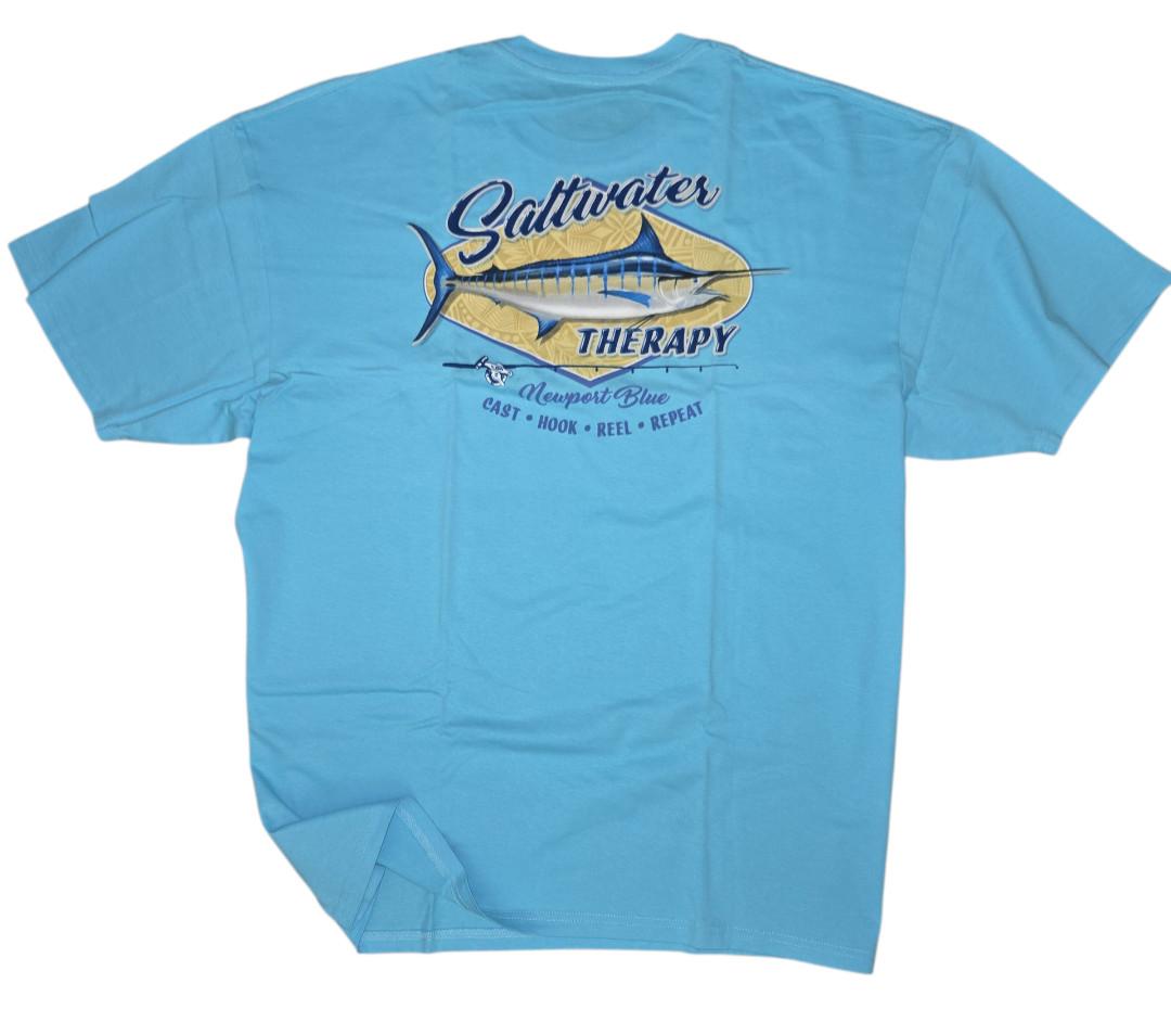 Mens NEWPORT BLUE T Shirt -Size XL -Relax shack-Board meeting - NEW S
