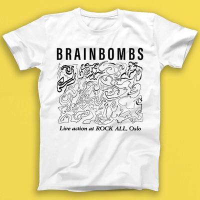 Brainbombs Live Action At Rock All Oslo Punk Rock Music Gift Tee T Shirt T2012
