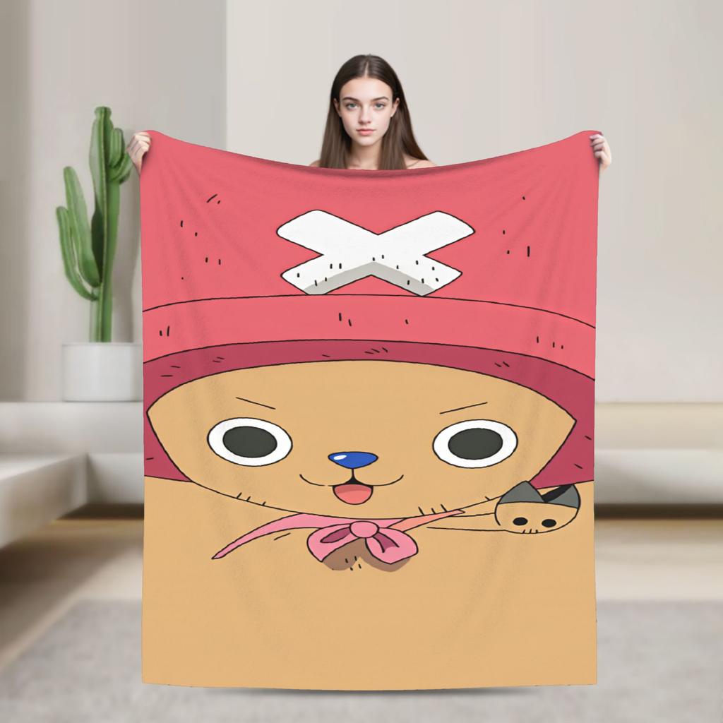 TONY TONY Chopper! Flannel Blanket Winter Warm Bedding Throws for Children Living Room Fashion Bedspread Sofa Bed Cover