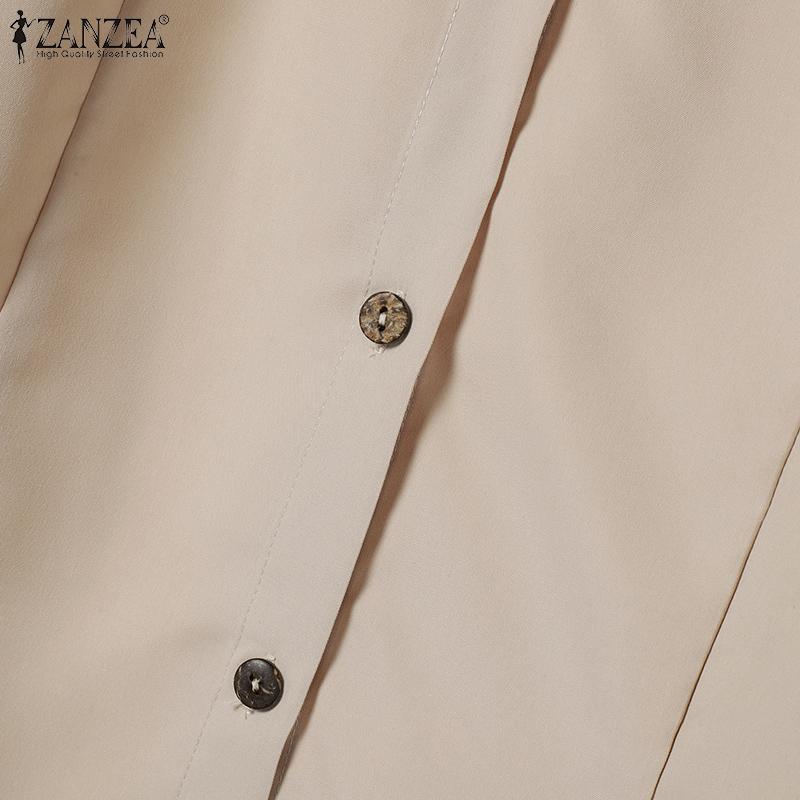 ZANZEA Set completo casual a due pezzi con camicetta e pantaloni da donna