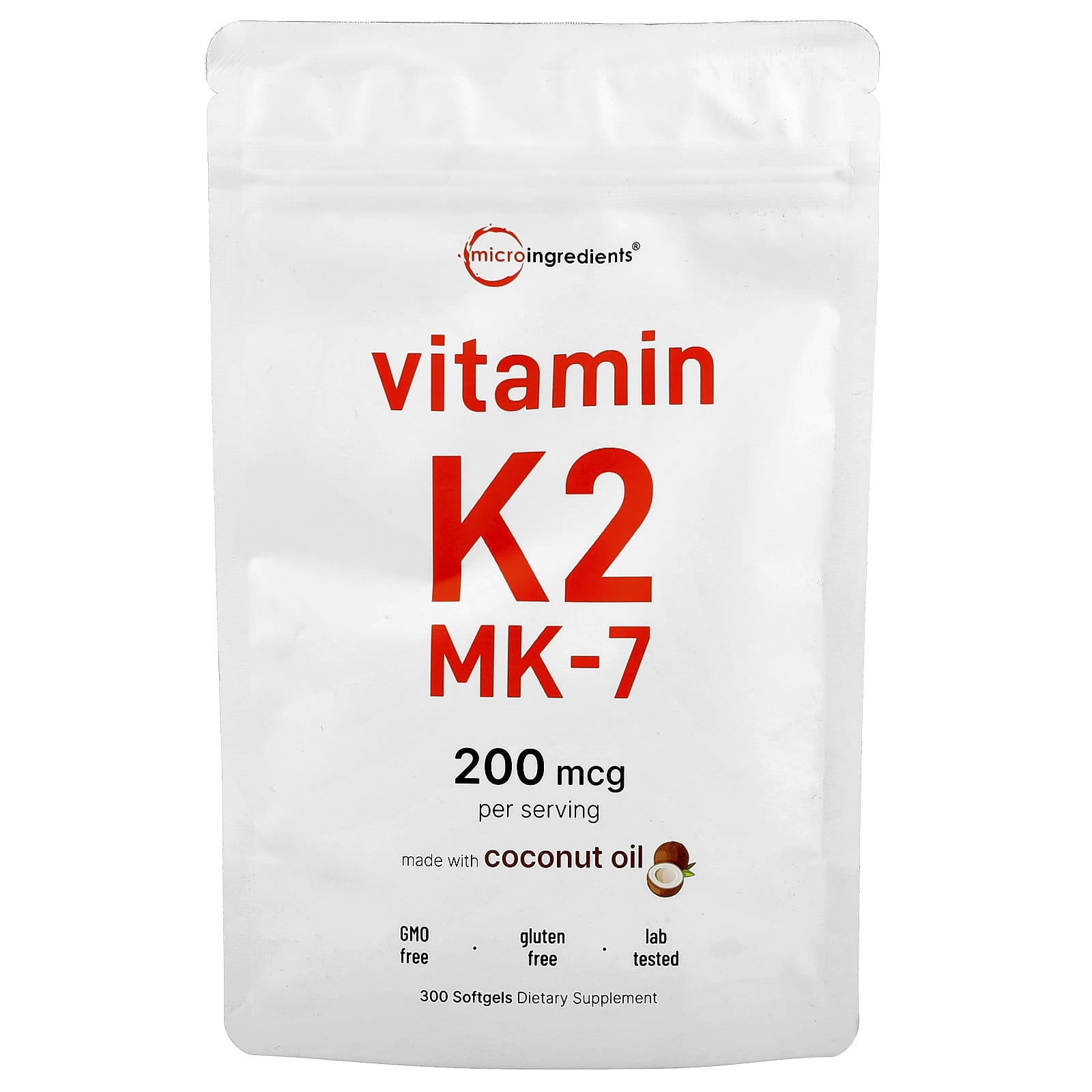 

Vitamin K2, Mk-7, 200Mcg, 300 Softgels