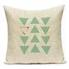 Decorative Throw Pillows Case Simply Green Geometric Polyester Sofa Cushion Cover For Living Room Home Decoration