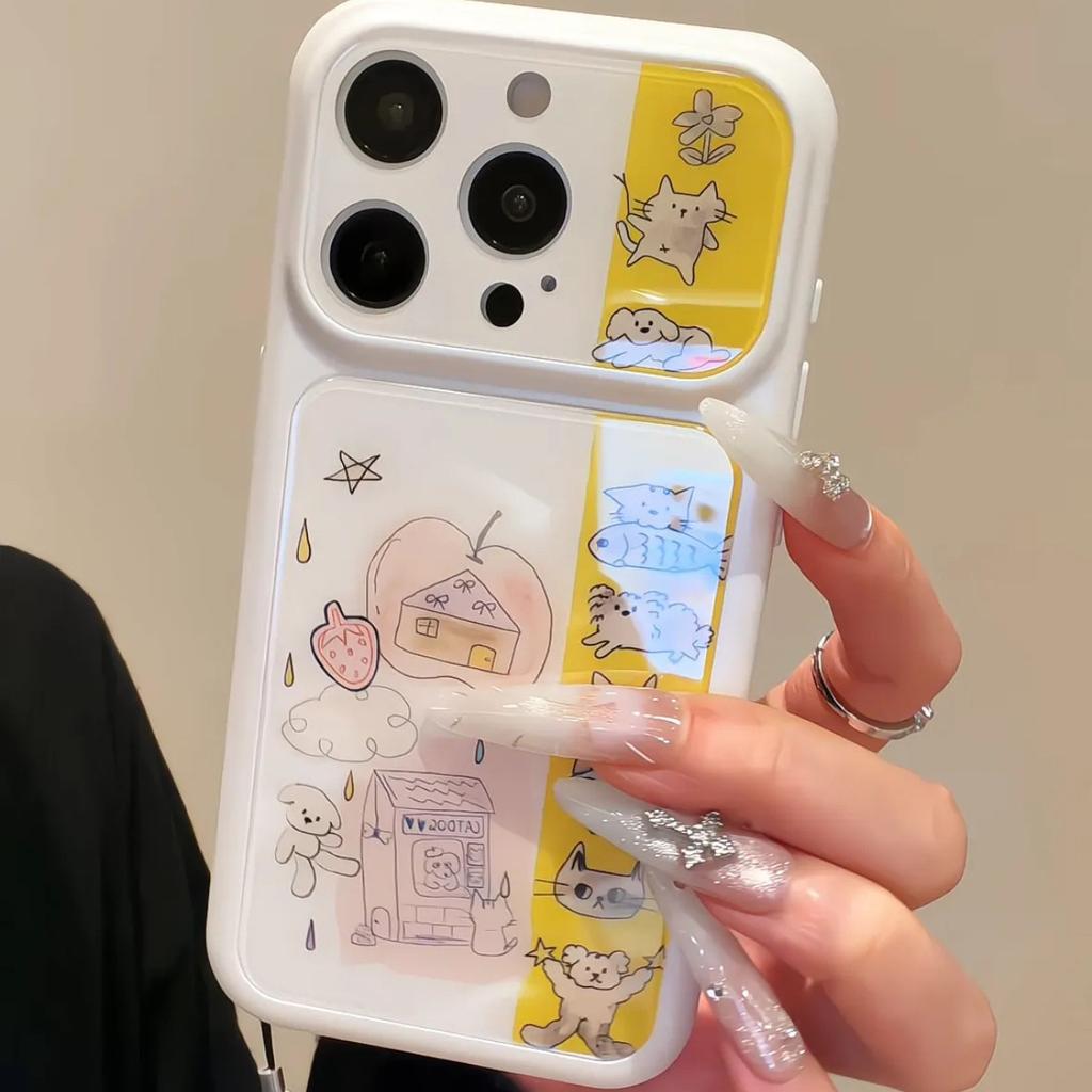 Graffiti cat dog suitable for Apple 11Promax mobile phone case iPhone11/11/11 Blu-ray acrylic 11