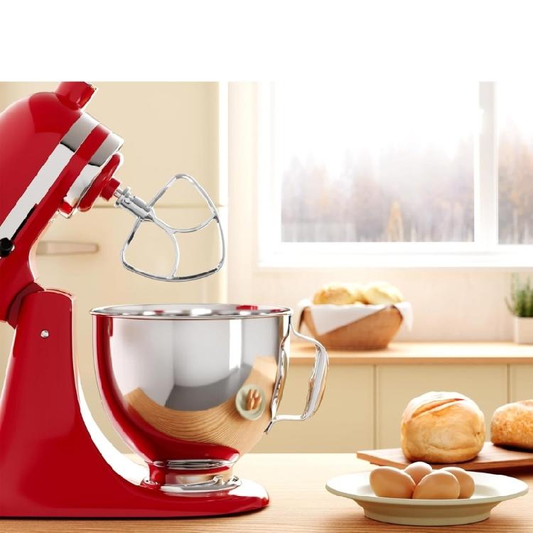 Dishwasher Safe Stainless Steel Beater Replacement for 4.5-5QT Stand Mixer Attachment Dishwasher Safe Accessories