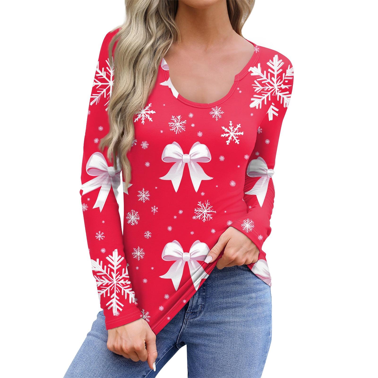 

Женская повседневная модная удобная рубашка с длинным рукавом и U-образным вырезом, повседневная свободная футболка, топы M