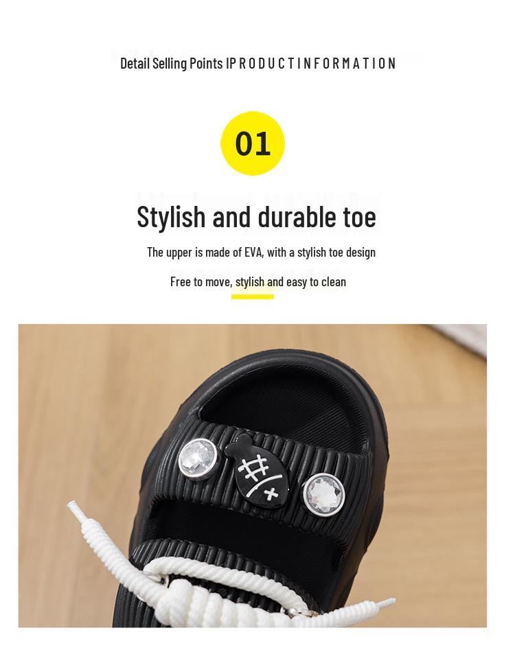 2026 Cartoon Thick-Soled Non-Slip Summer Sandals for Kids - Fashionable Beach Flip-Flops for Boys & Girls