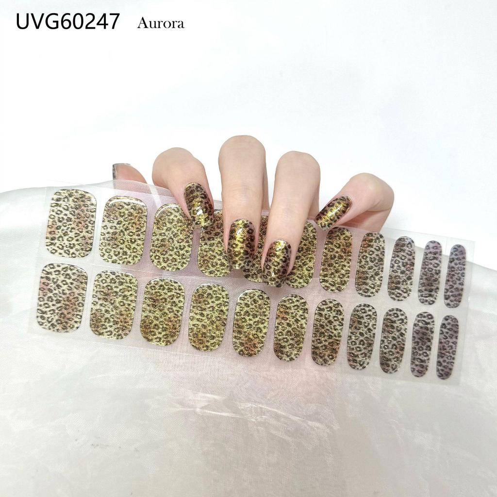 Transparent Nude UV Gel Nail Art Stickers: Semi-Cured, Semi-Baked Manicure Sheets