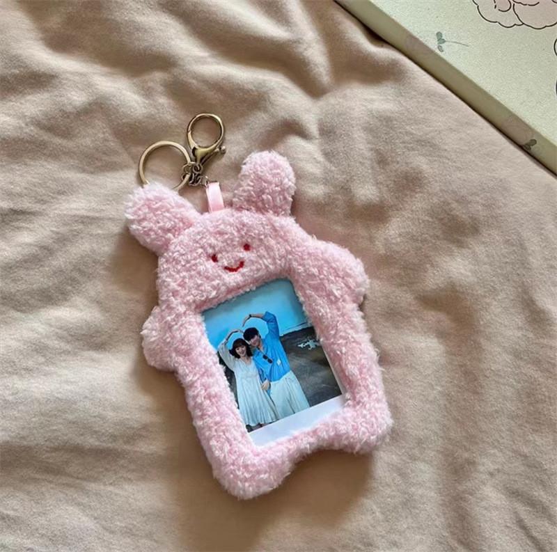 Plush Bunny Card Holder With Cartoon Animal Design For Students And Collectors