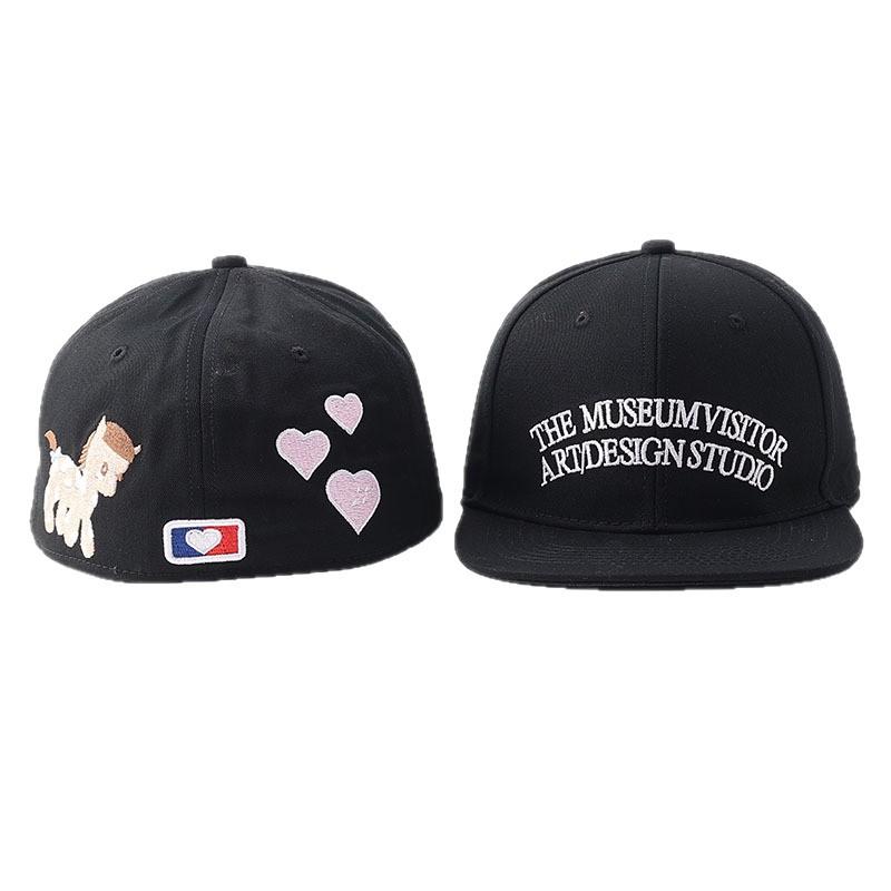 New niche trendy brand letter embroidered baseball cap European and American personality hip hop flat brim cap