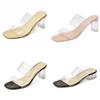 Summer Transparent High Heel Sandals With Pvc Sole For Adult Women