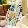 Dirt-resistant Durable Phone Case For Blackview A85 Phone Holder Anti-knock Wrist Strap Wristband Back Cover Ring Flower