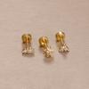 3PCS Simple Fashion Blue Flower Drop Earrings Set For Women Girl 18K Gold-Plated Zirconia Star Sun Stud Earring Piercing Jewelry