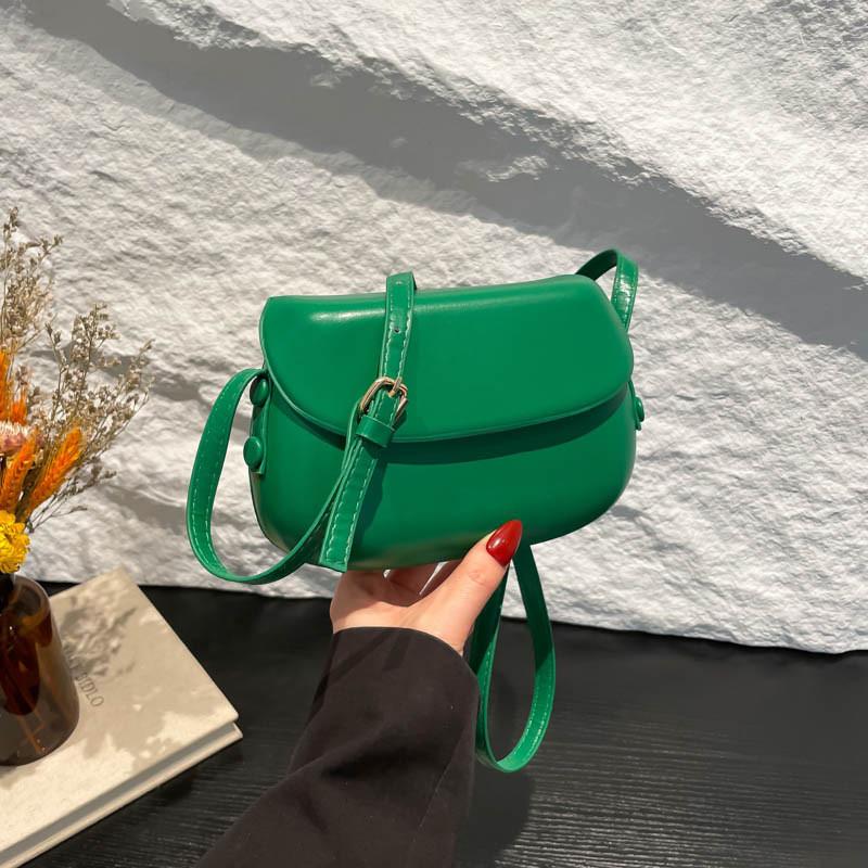 Pu Saddle Bag With Solid Color Design For Daily Casual Women