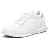 Sapatos Elevatórios Invisíveis para Homens Aumentam a Altura Branco Preto Solado de Borracha Couro Premium Cadarço Tênis da Moda 8CM 10CM Mais Altos