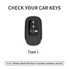 Zinc Alloy+ Leather Car Key Case Cover Accessory for Honda 2022 2023 2024 Accord Civic HR-V CR-V Pilot Sport SI EX EX-L Touring