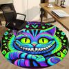 1pc Psychedelic Cat Office Round Area Rug, Indoor Mat Suitable For Office, Under Office Chairs Bedroom Living Room Home Decor, Room Deco, 061
