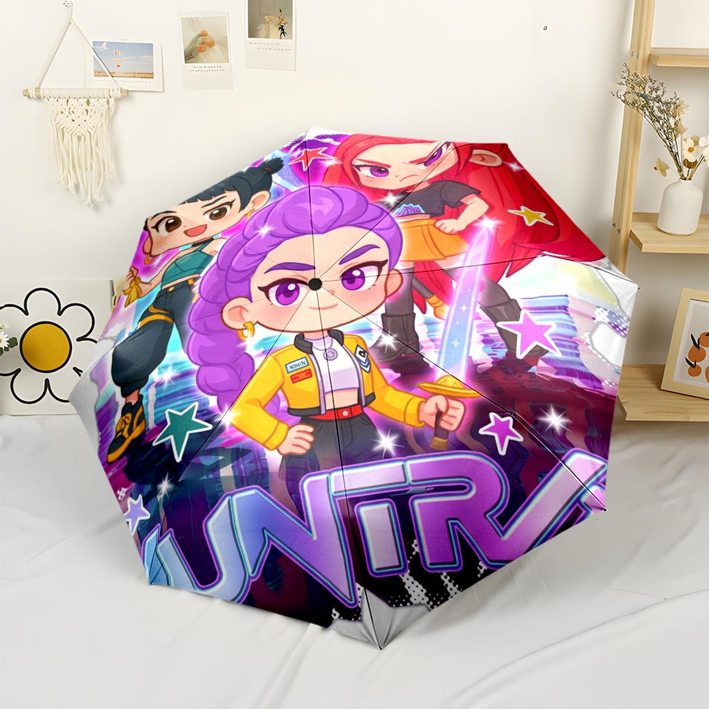 Dance Party Fashion Show Portable Automatic Umbrella Folding Umbrella with 8 Ribs Sturdy Construction Travel Essential Fashion Lovers Spiritual Gift